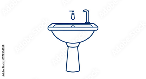 wash basin icon, basin silhouette, sink icon, wash sink vector, bathroom sink icon, washbasin outline, basin symbol, plumbing icon, sanitary icon, bathroom fixture icon, handwashing basin, faucet and 