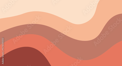 Smooth waves of terracotta shades create a calming abstract background