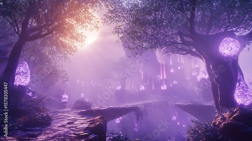Magical forest pathway