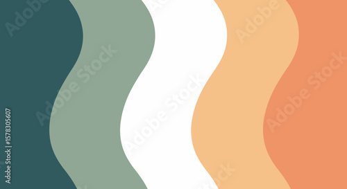 Abstract wavy lines in soft pastel colors create a calming background