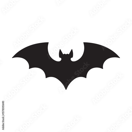 Wallpaper Mural Bat animal portrait flying silhouette icon in white background vector template. Torontodigital.ca