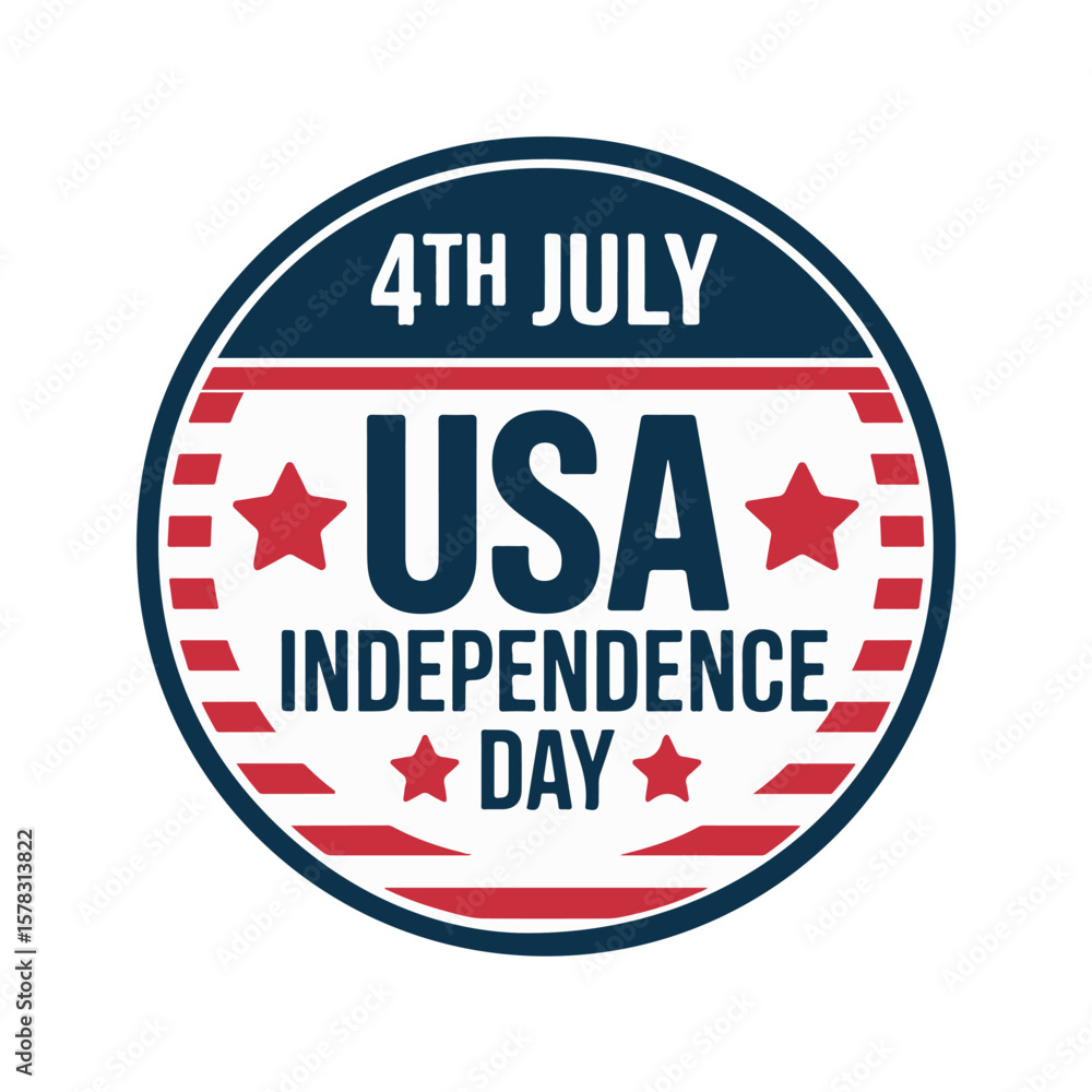 Modern 4th of July USA Independence Day Graphic Modern 4th of July USA Independence Day Graphic