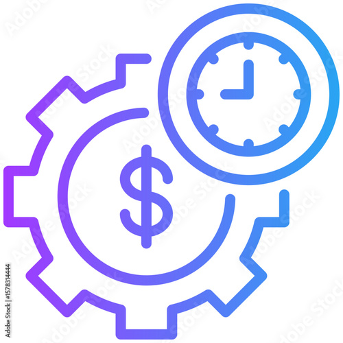 Cost efficiency icon for gross domestic product (GDP), business, website, application, printing, document, poster design, etc