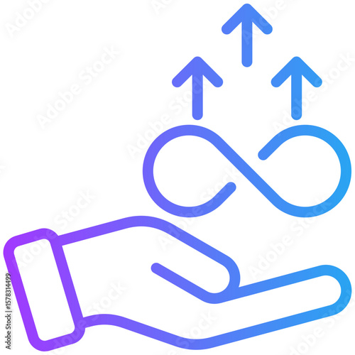 All inclusive icon for gross domestic product (GDP), business, website, application, printing, document, poster design, etc