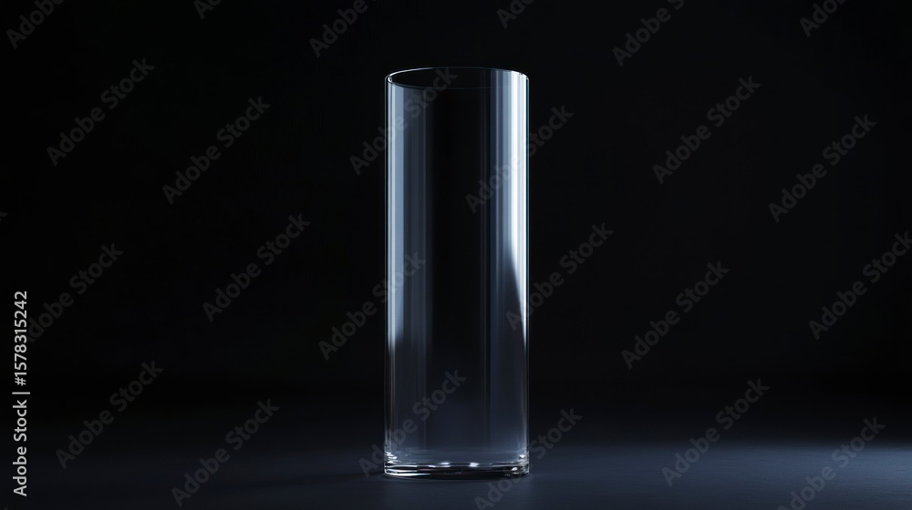Empty clear cylinder vase Empty clear cylinder vase