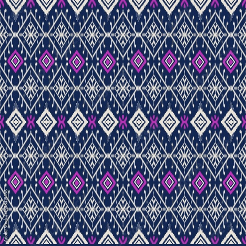 White Purrple Ikat fabric Pattern backgrounds textile