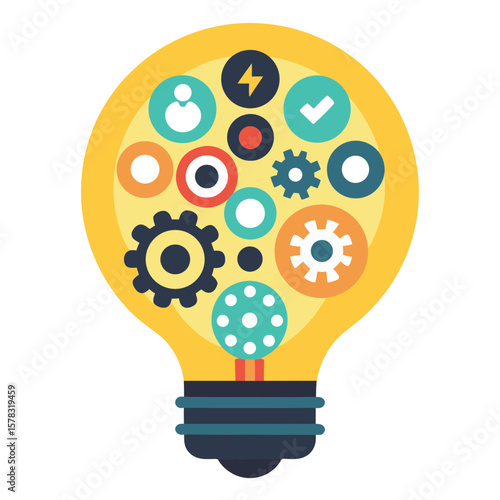 Lightbulb Vector Illustration Idea Solution Innovation Design