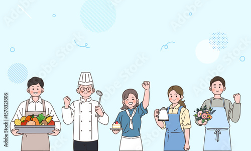 소상공인 응원 일러스트