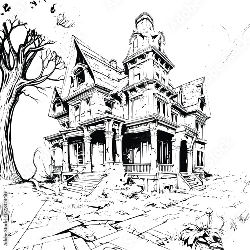  haunted house coloring pages drawing for kids