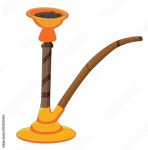 Cute cartoon hand drawn vector Hukkah clipart.