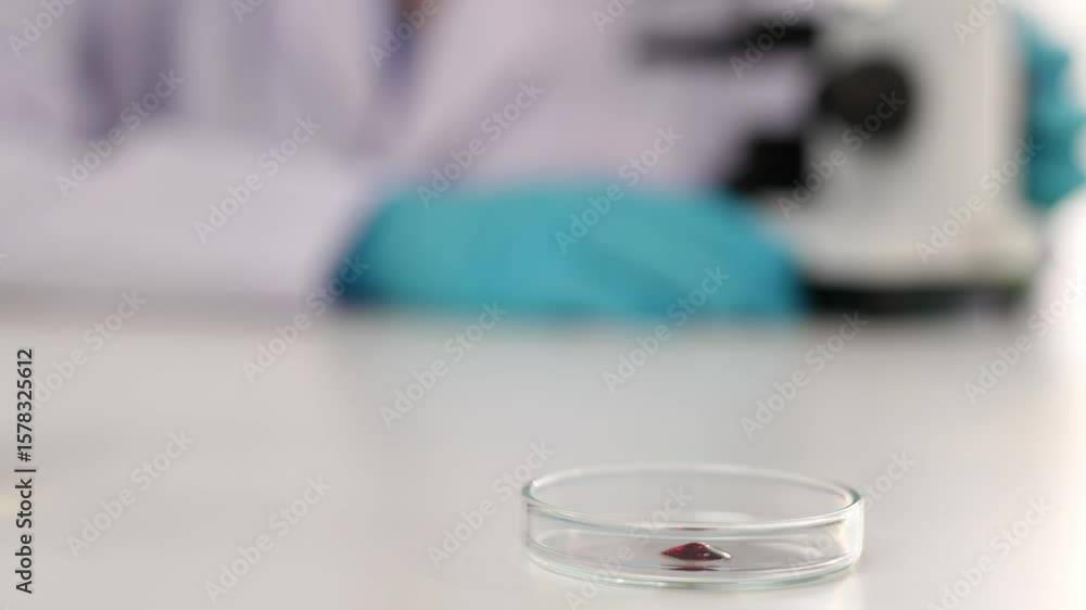 Laboratory researcher develop new medicine or cure using chemistry technology. Technological advance of healthcare with scientific expertise with laboratory microbiology equipment. Slow motion. Rigid. Laboratory researcher develop new medicine or cure using chemistry technology. Technological advance of healthcare with scientific expertise with laboratory microbiology equipment. Slow motion. Rigid.