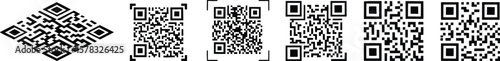 Flat vector QR codes for digital scanning and technology use
