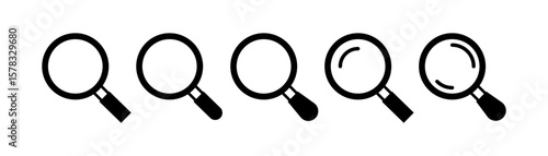 Wallpaper Mural Magnifying Glass Icons Search, Explore, Discover, Investigate, Find Torontodigital.ca