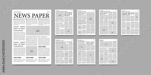 Newspaper Template Design, old newspaper and daily newspaper, news