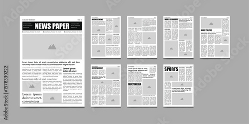 Newspaper Template Design, old newspaper and daily newspaper, news