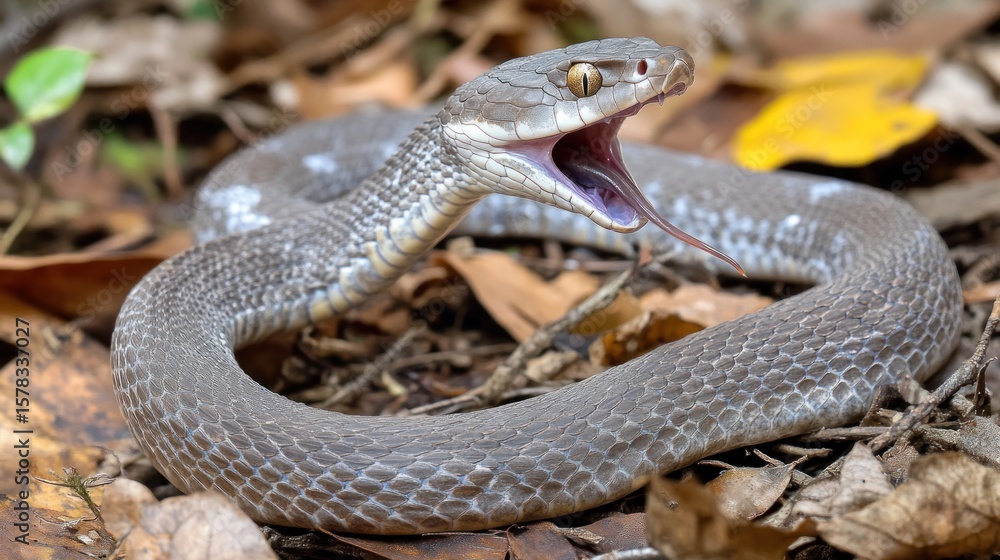 Fototapeta premium Close-up of a venomous snake