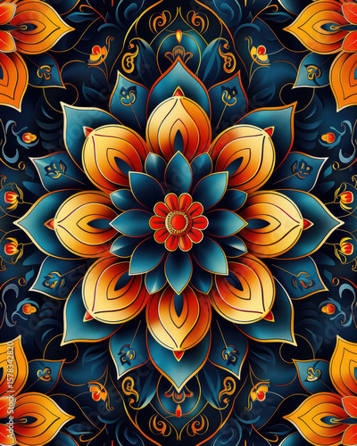 Colorful Abstract Mandala Pattern Design