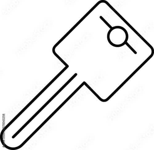 keycard icon vector line art on transparent background