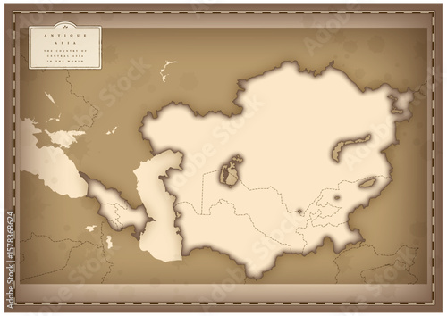 アンティーク風な中央アジアの地図, Antique style map of Central Asia