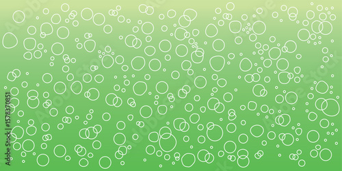 メロンソーダに浮かぶ気泡の抽象背景イラスト
