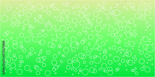 メロンソーダに浮かぶ気泡の抽象背景イラスト