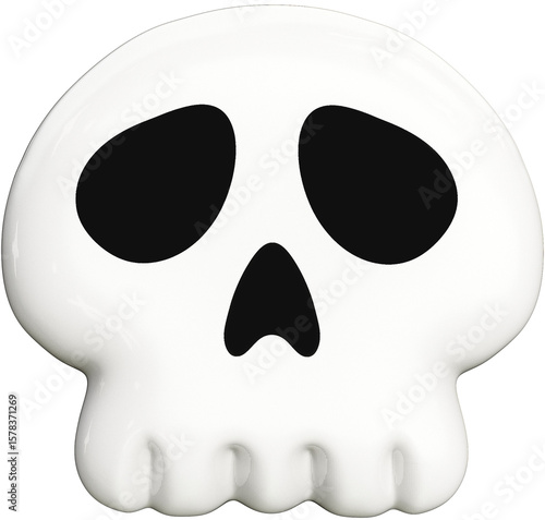 Halloween Skull 3D Illustration