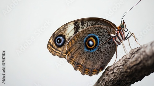 Close-up of a butterfly perched on a branch