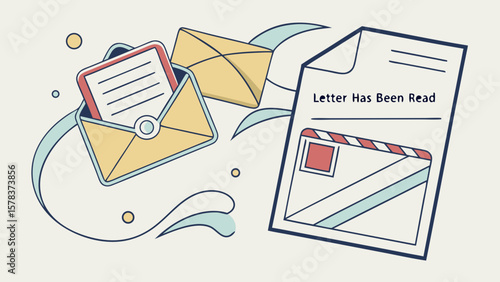 Email marketing campaign with read letter notification and open rate tracking for business success online