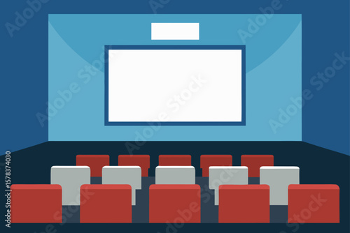 conference hall interior  empty white presentation