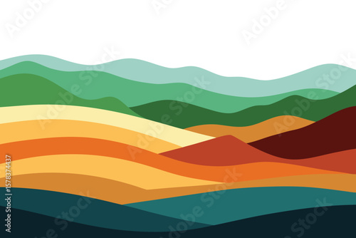 Minimal landscape with layered colors