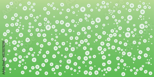 メロンソーダに浮かぶ気泡の抽象背景イラスト