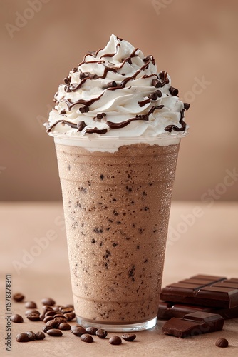 Java Chip Mocha Frappuccino – Blended Ice Chocolate Drink with Whipped Cream and Chips

