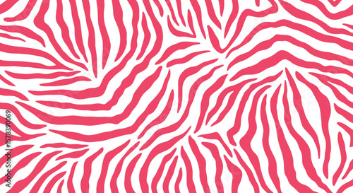 Pink Zebra Stripes Bold Animal Print Pattern for Graphic Design