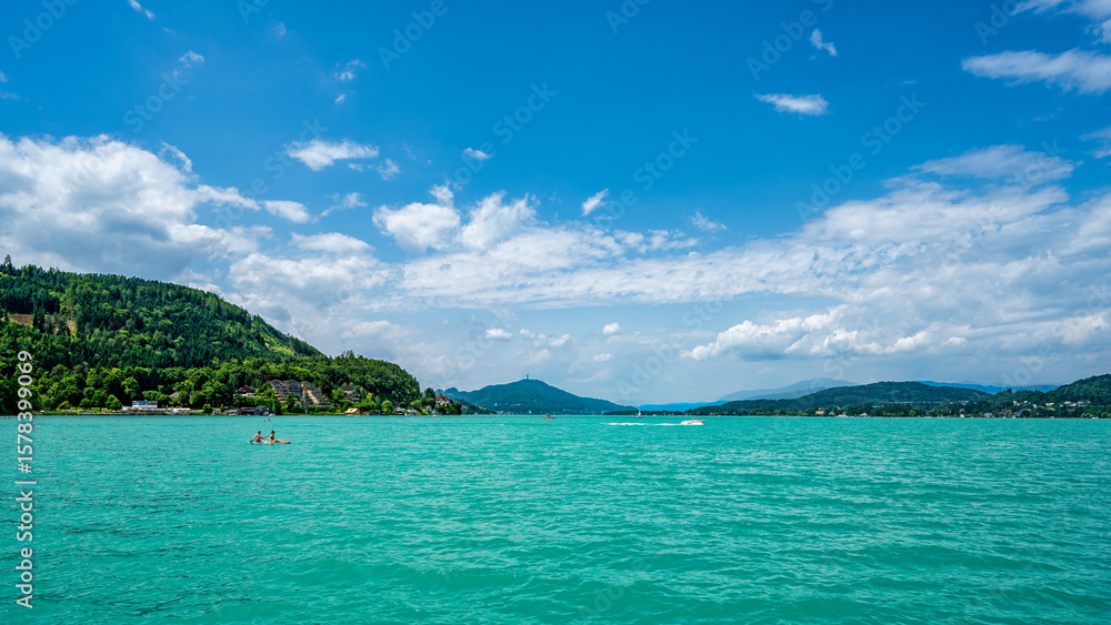 Obraz premium A view over the Wörthersee