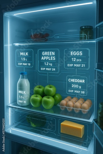 Kitchen with AR Grocery List Above Fridge #7