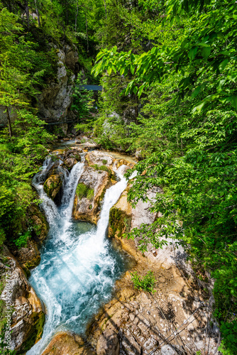 A view of the Tschaukofall waterfall in Austria