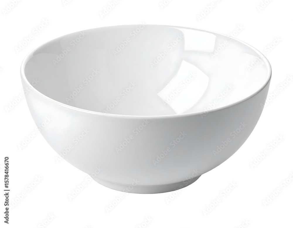Elegant plain white ceramic bowl closeup Elegant plain white ceramic bowl closeup