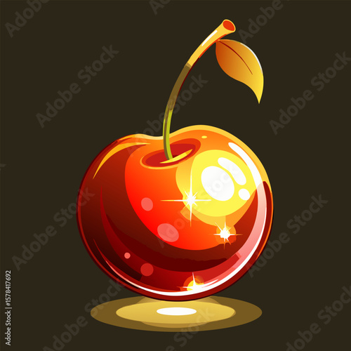 vector illustration of a cherry