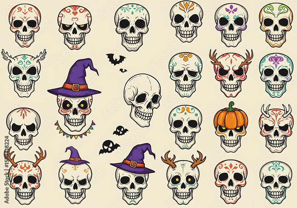 Fototapeta premium Sugar Skull Symphony