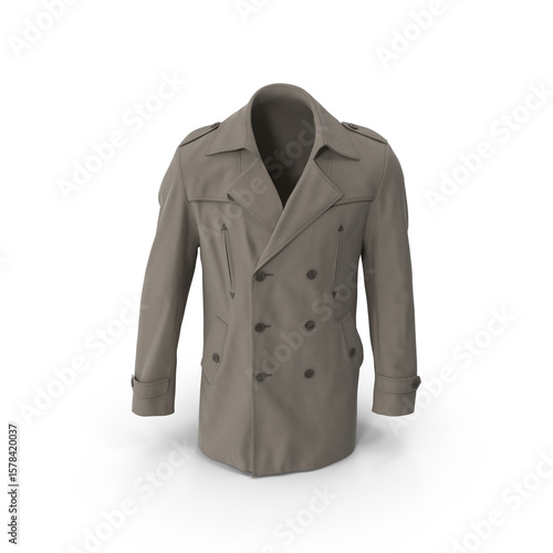 3d Mens Trench Coat Fashionable Outerwear for Autumn , png