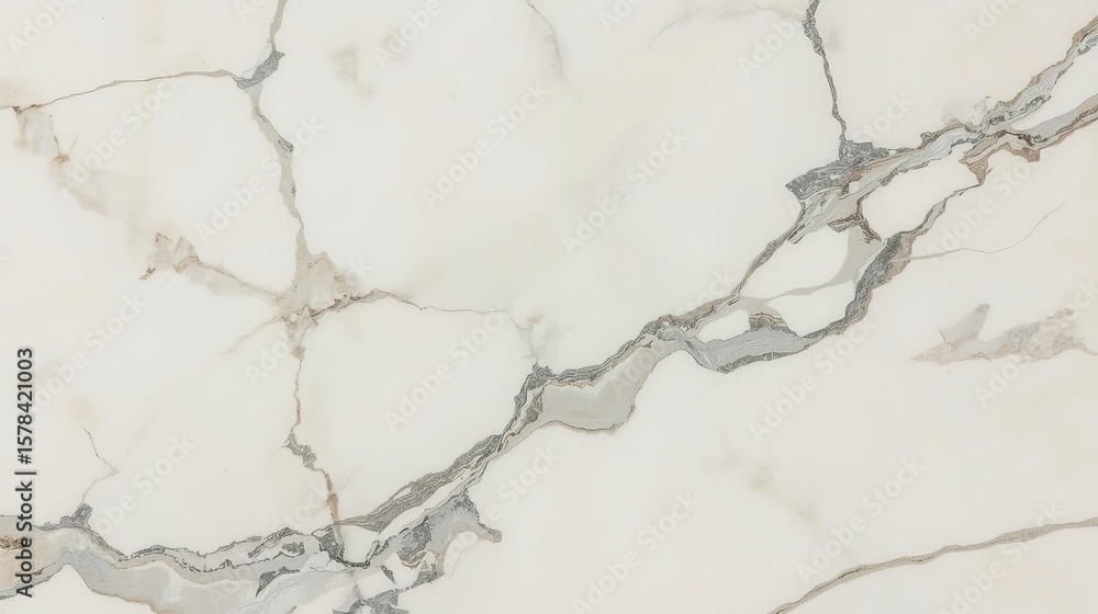 Obraz premium Elegant marble texture showcases a polished surface with distinctive veins of gray and brown creating a luxurious backdrop.