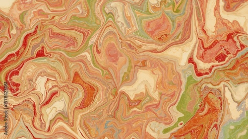 A captivating swirl of earthy hues and organic shapes creates a stunning abstract marble texture, perfect for backgrounds.