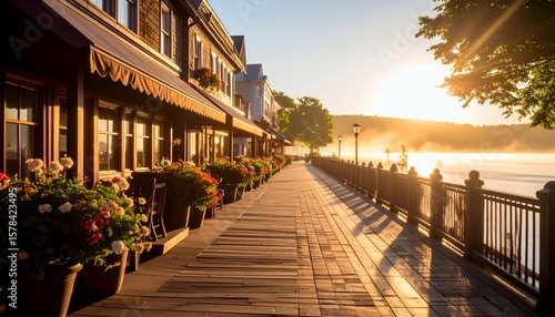 Sunrise Stroll Along the Waterfront Promenade.