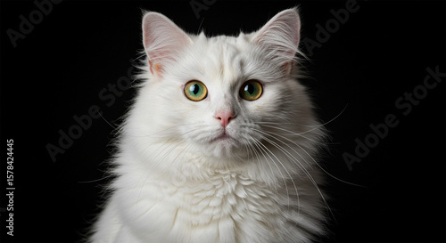 Angora Cat with Regal Elegance