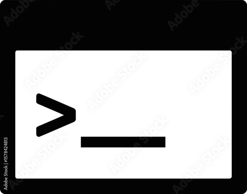 Terminal Command Line Icon - Prompt & Cursor Symbol
