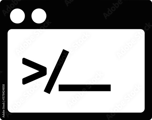 Terminal Command Line Interface (CLI) Icon - Shell Window Symbol