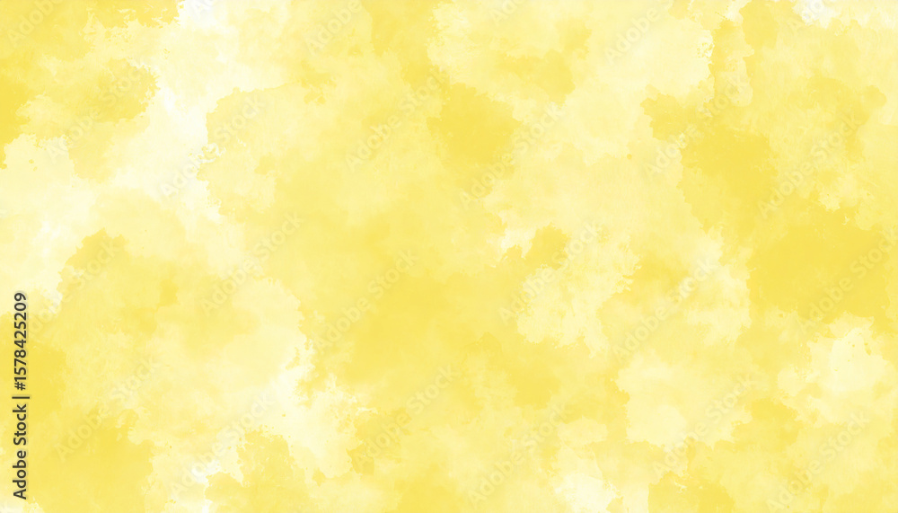 Fototapeta premium Yellow watercolor background with soft texture and bright warm tones for design