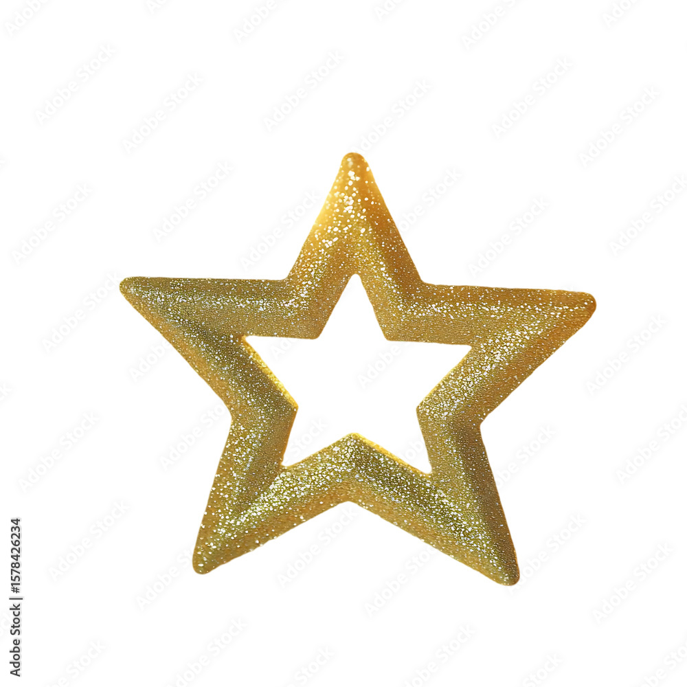 Obraz premium Glittering Gold Star: Festive Decoration, Holiday Sparkle