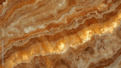 Captivating brown onyx texture showcases intricate natural patterns, making it ideal for luxurious design and artistic projects.