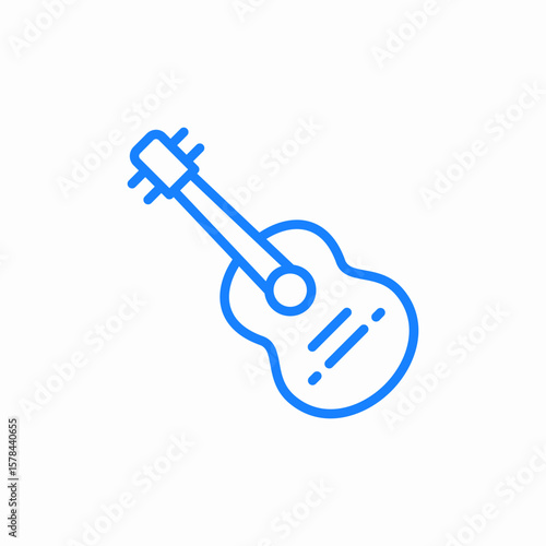 acoustic guitar icon sign vector